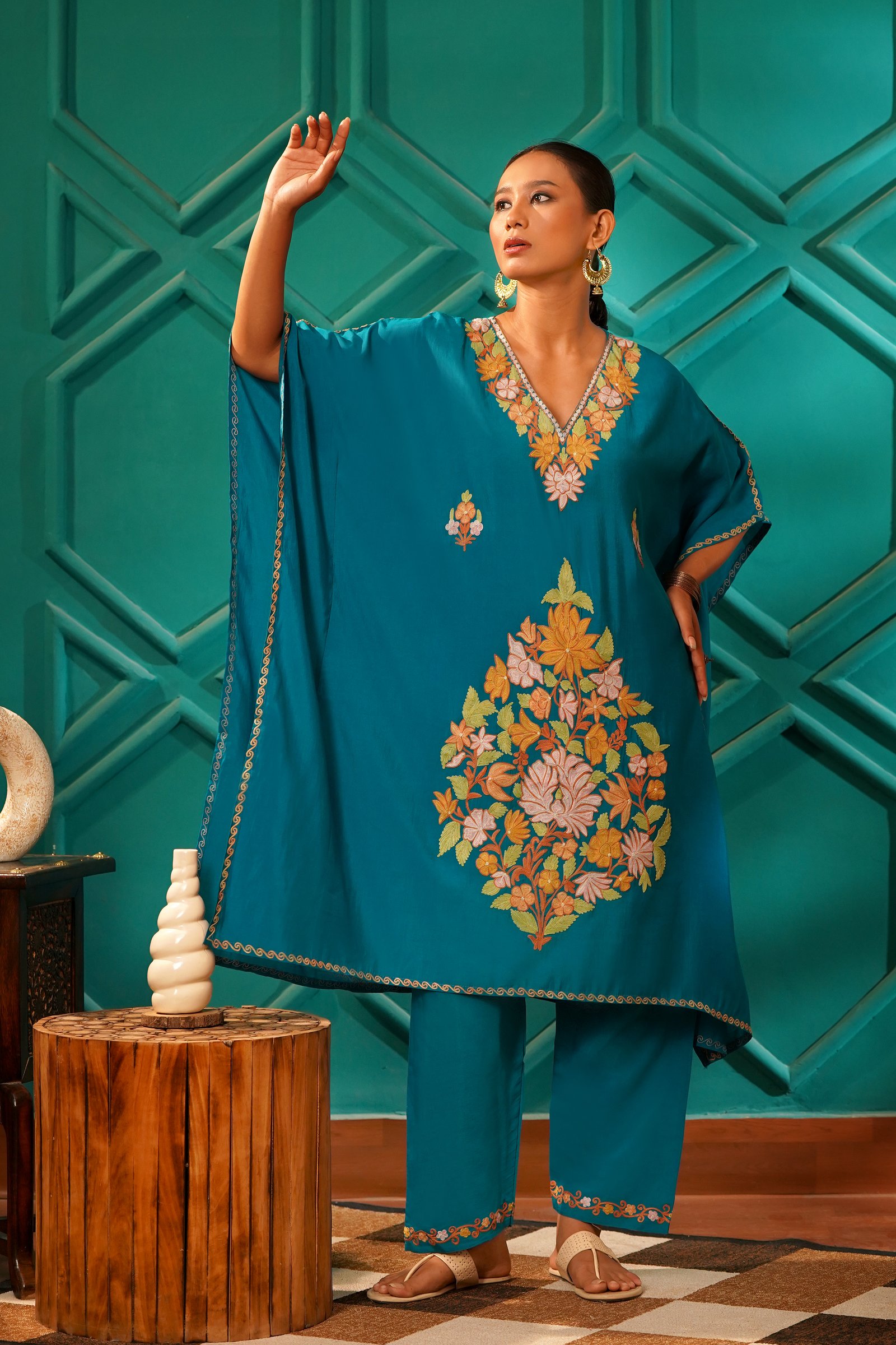 Regal & Heritage - KAFTAN-Muslin cotton Co-ord set-2pc - Image 4