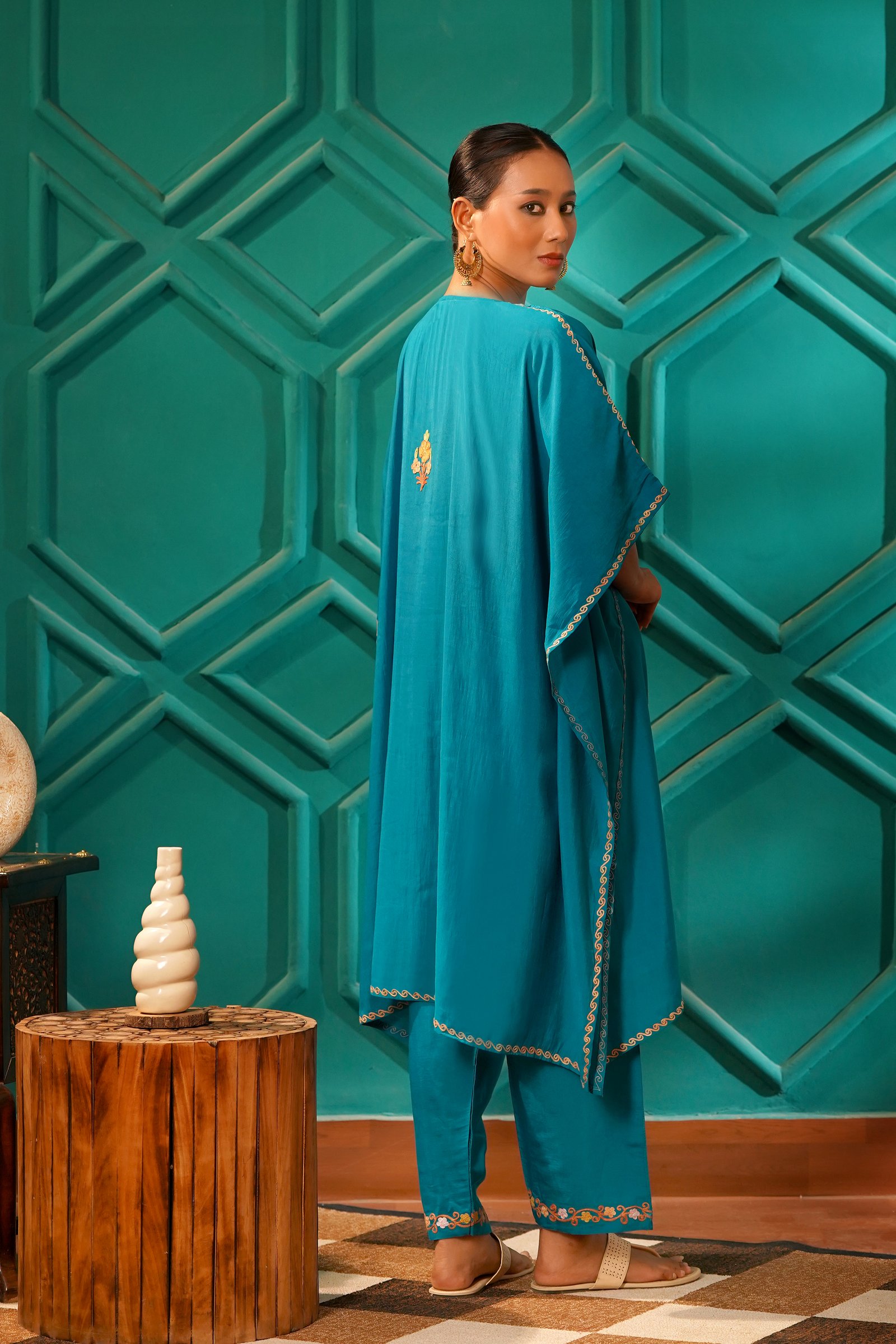 Regal & Heritage - KAFTAN-Muslin cotton Co-ord set-2pc - Image 3